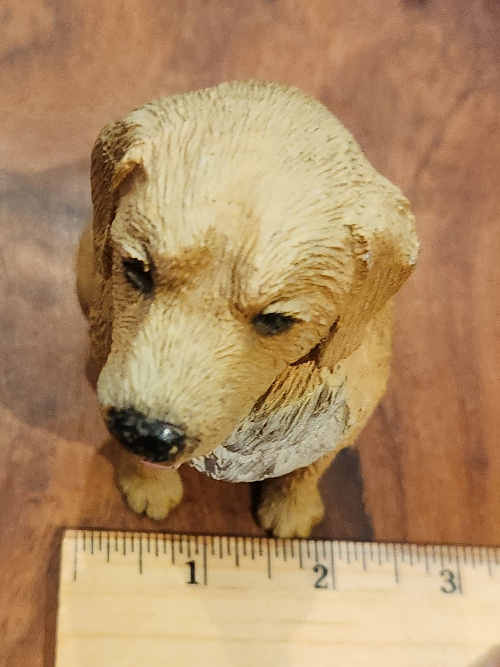 5" Appx Golden Retriever Stone Resin Figurine Statue Tan White Chest Dog Pet - Picture 9 of 10